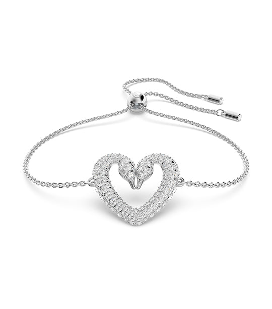 Una Bracelet White Rhodium Plated