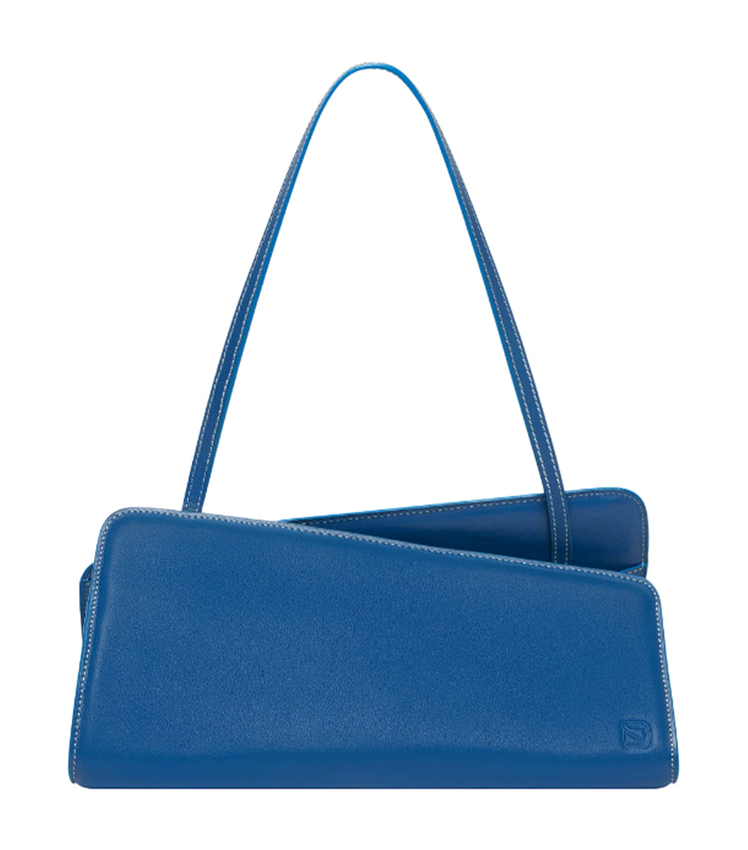 Slant Shoulder Tote - Blue